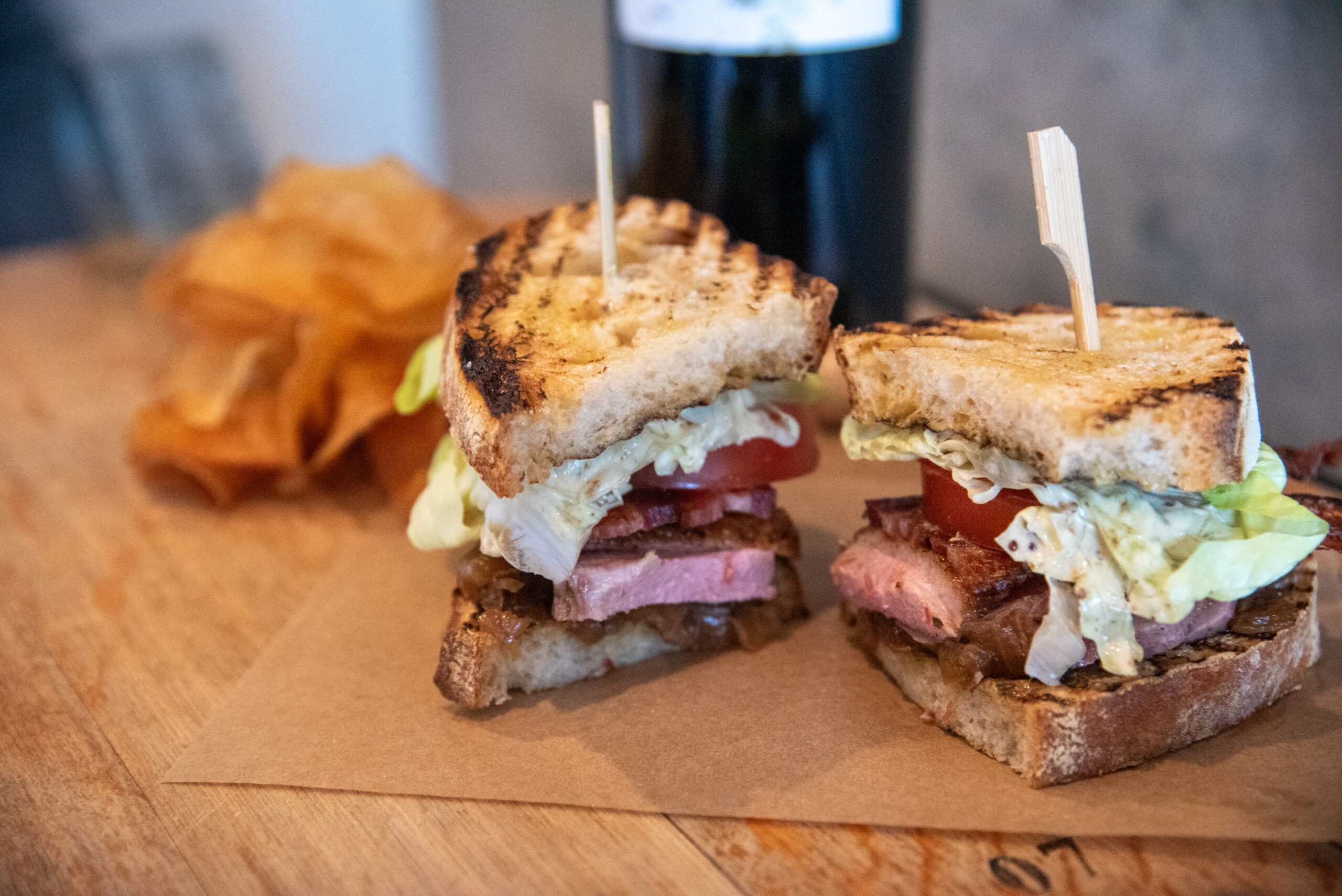 Pan Roasted Duck Breast Sandwich recipe from Hess Persson Estates